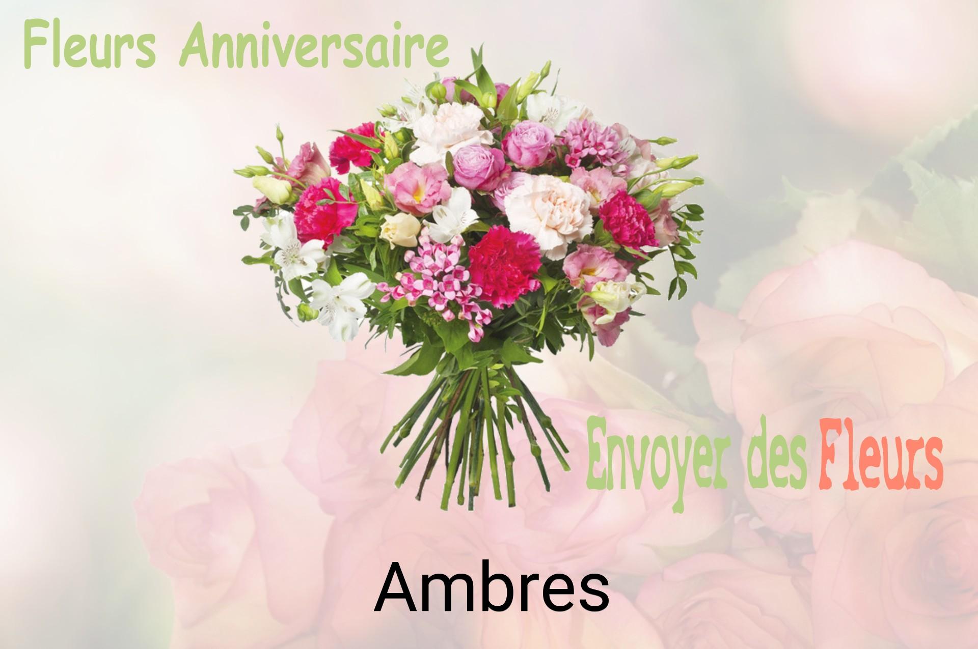 Bouquet de fleurs d’anniversaire livré à Ambres
