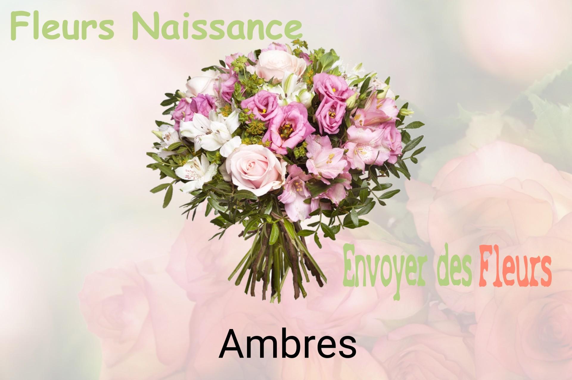 Bouquet de fleurs de naissance livré à Ambres